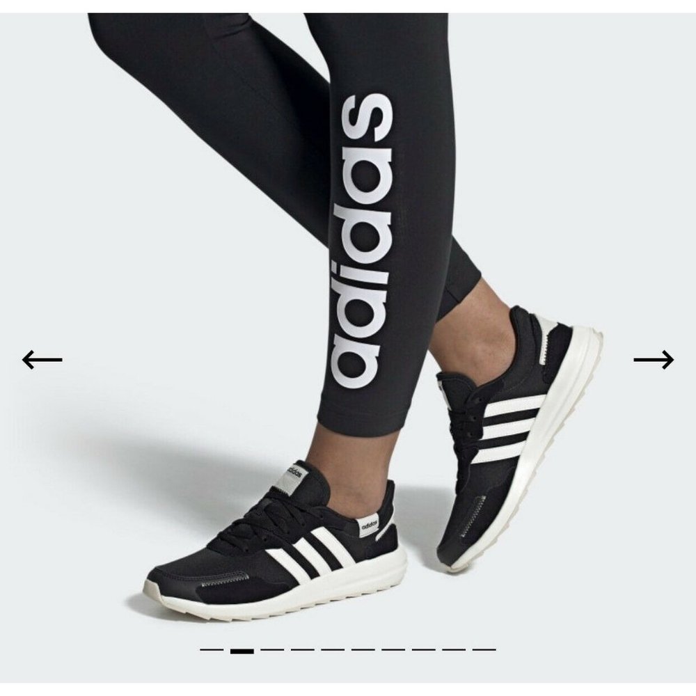 Adidas Womens Retrorun X Black Running Shoes Sneak